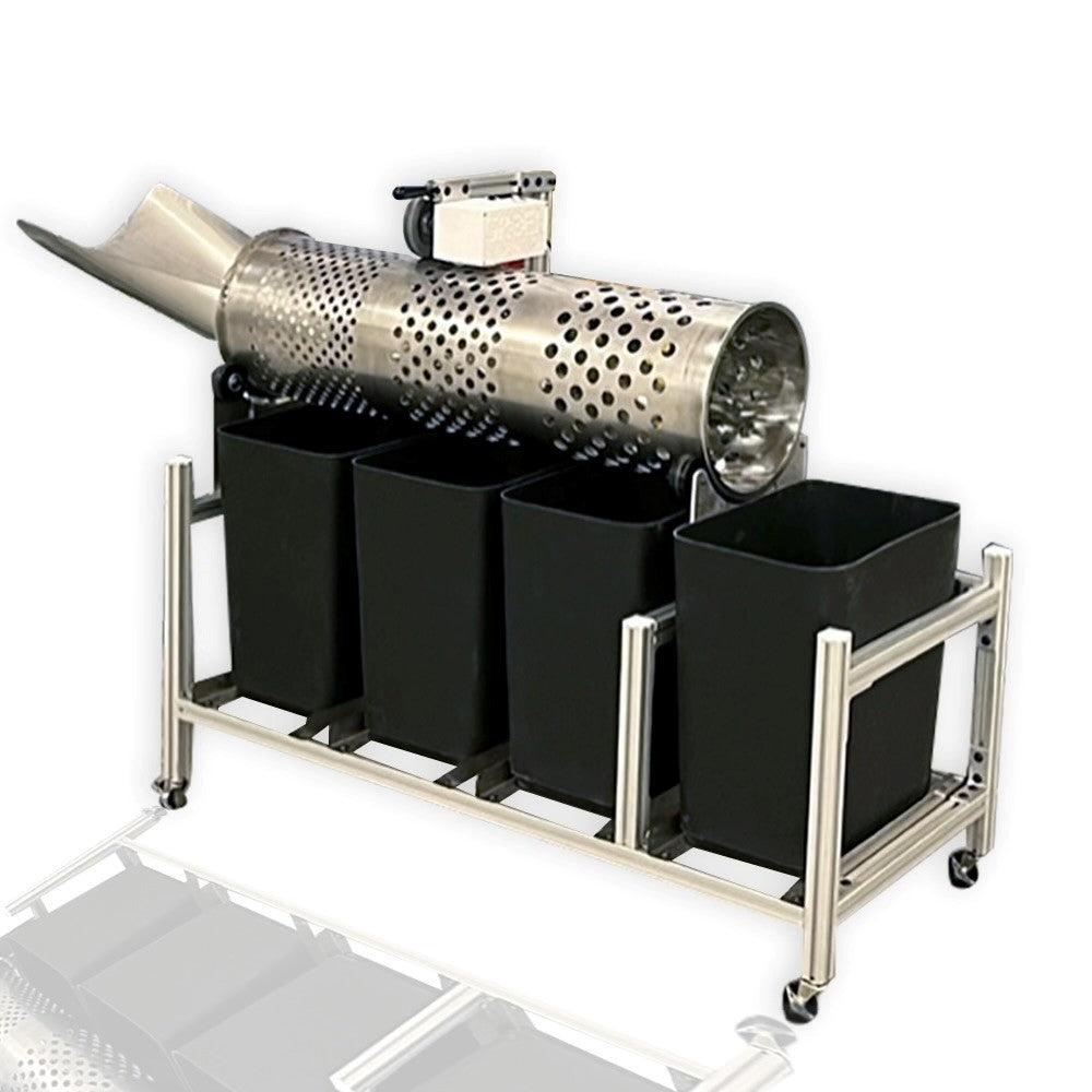 Groen Automation Drum Sorter DS200 – Stainless Steel Cannabis Bud Sorting Machine with Multi-Stage Size Separation, Gentle Rotation, and High Throughput for Craft Growers