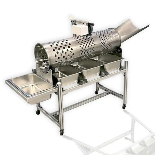 Groen Automation Drum Sorter DS100 – Stainless Steel Cannabis Bud Sorting Machine with Multi-Stage Size Separation, Gentle Rotation, and High Throughput for Craft Growers
