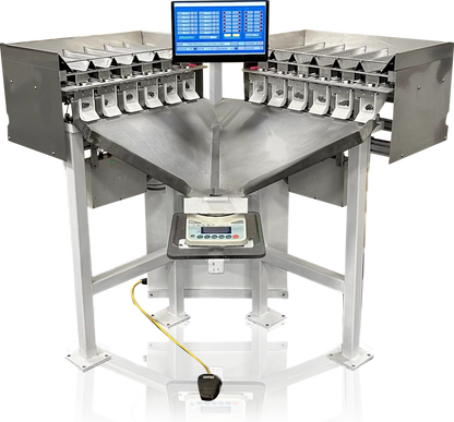 Groen Automation Gram Master cannabis packaging machine automating flower weighing and packing