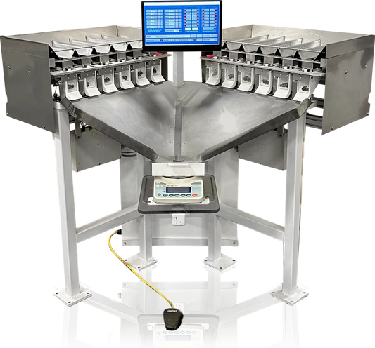 Groen Automation Gram Master cannabis packaging machine automating flower weighing and packing